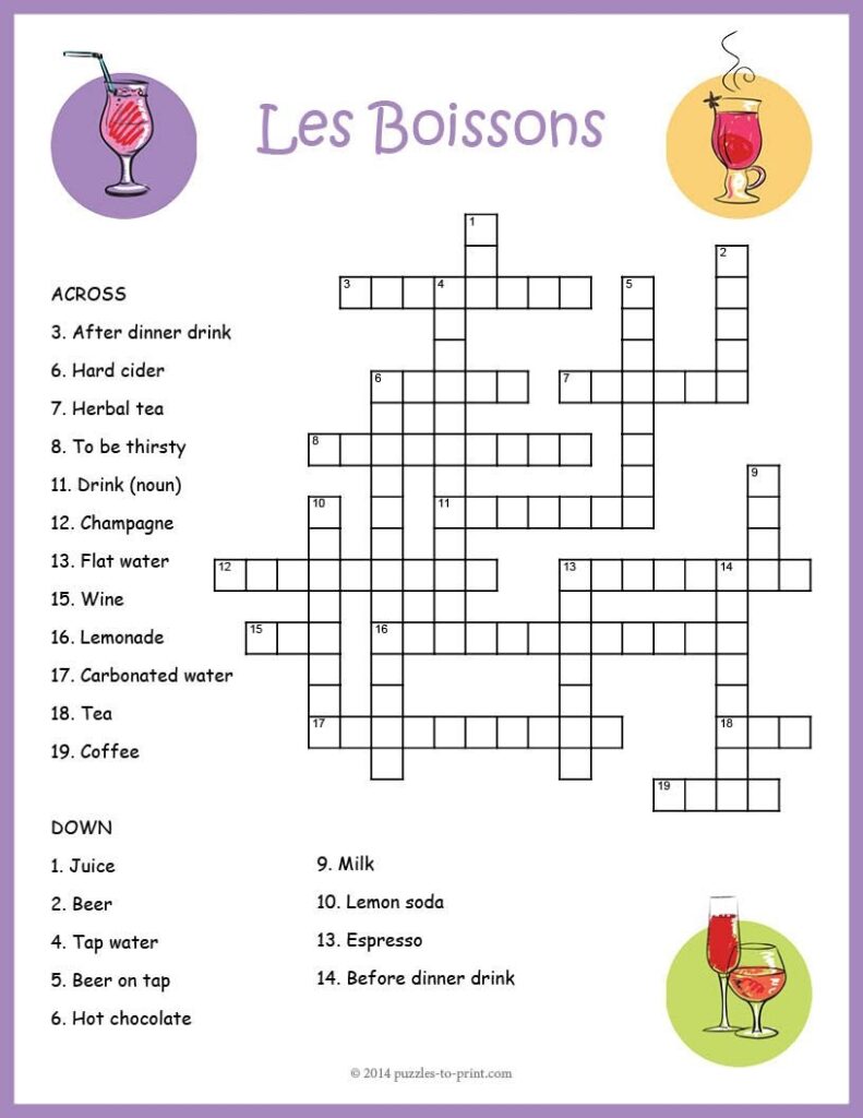 You In French Crossword Puzzle Clue Do You Write The Clues First to 